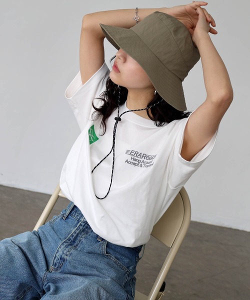 ANME tシャツ ERAReactエンブロイダリーロゴ半袖Tシャツ