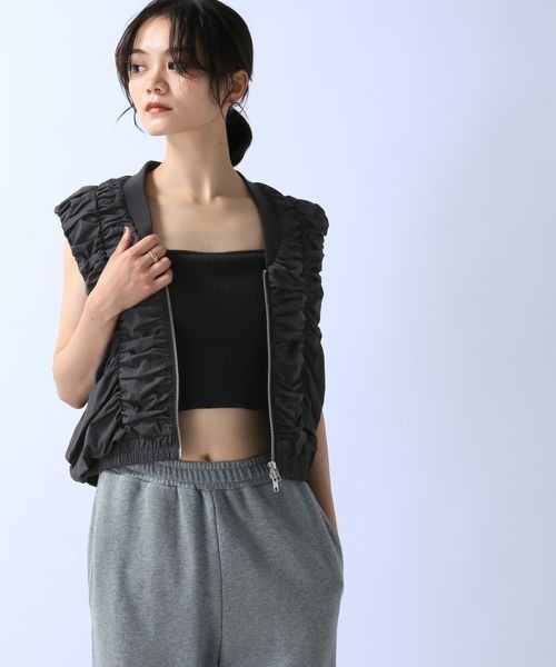 JEANASIS ベスト ジレ ナイロンシャーリングベスト/136590