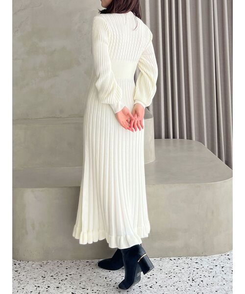 MERCURYDUO（マーキュリーデュオ） ワンピース ケーブルプリーツフレア
