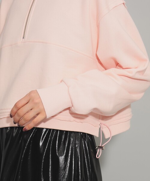 Ray BEAMS トレーナー スウェット ハーフジップ ハイネック プル