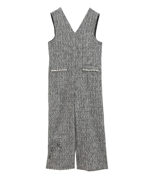 Fit more（フィットモア） サロペット オーバーオール パール付