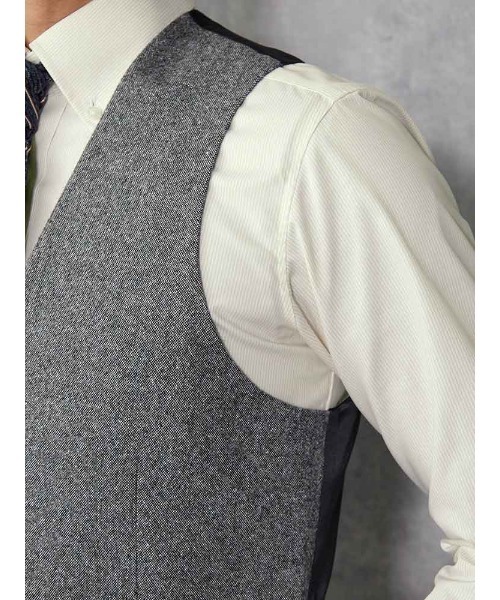 TRANS CONTINENTS（トランスコンチネンツ） スーツ ベスト シルク混