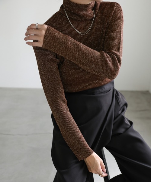 select MOCA（セレクトモカ） ニット セーター ラメリブハイネック
