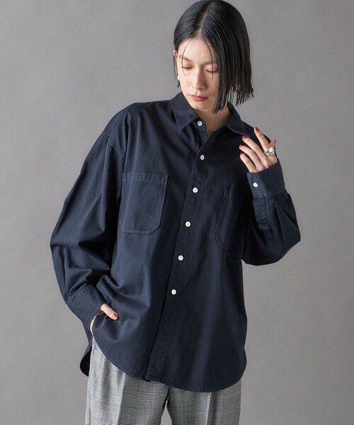 シップス　レディース　 トップス　シャツ　ブラウス　プルオーバー　ブラック SHIPS（シップス） ブラウス シャツ SHIPS NINE CASE:ダイド シャツ
