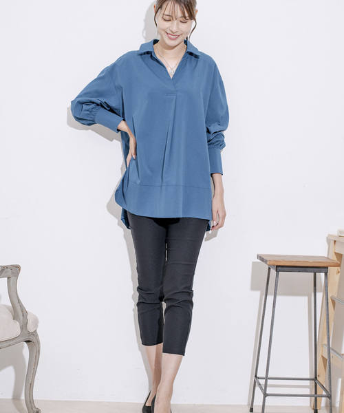 JAYRO ブラウス シャツ スキッパーVネックシャツブラウス