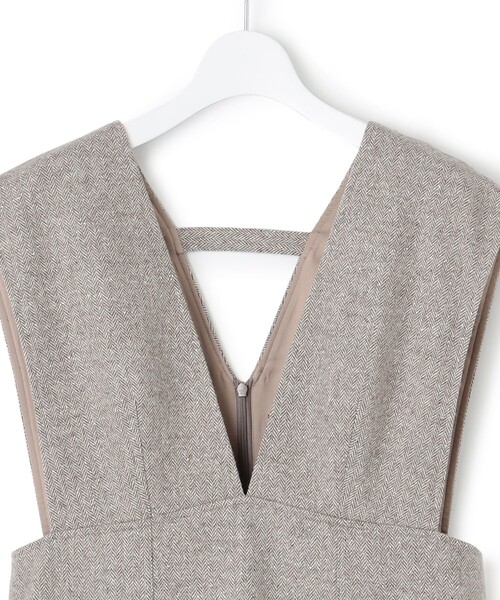 23区（ニジュウサンク） ワンピース シルクネップヘリンボーン