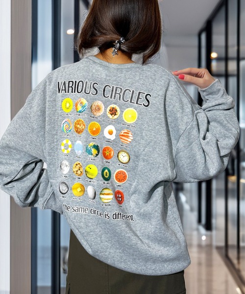 トレーナー スウェット 袖も映える レトロ スウェット トレーナー 韓国 ファッション レディース メンズ | Candlestick | 11