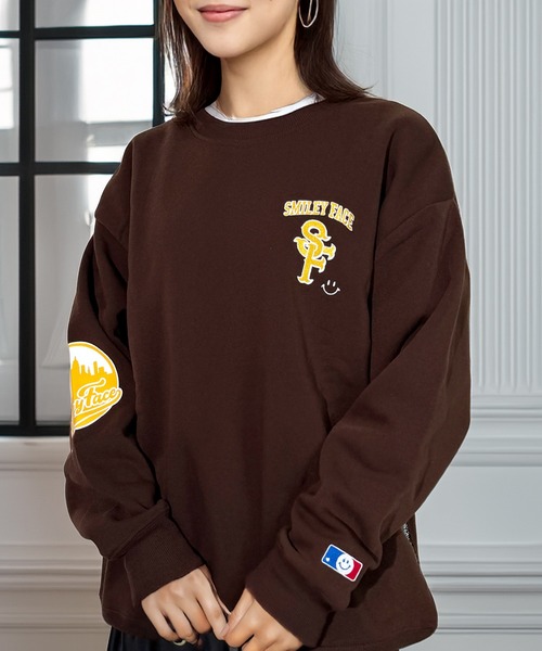 トレーナー スウェット 袖も映える レトロ スウェット トレーナー 韓国 ファッション レディース メンズ | Candlestick | 12