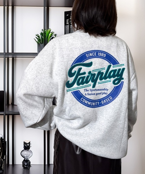 トレーナー スウェット 袖も映える レトロ スウェット トレーナー 韓国 ファッション レディース メンズ | Candlestick | 35