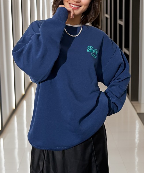 トレーナー スウェット 袖も映える レトロ スウェット トレーナー 韓国 ファッション レディース メンズ | Candlestick | 31