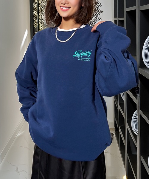 トレーナー スウェット 袖も映える レトロ スウェット トレーナー 韓国 ファッション レディース メンズ | Candlestick | 29