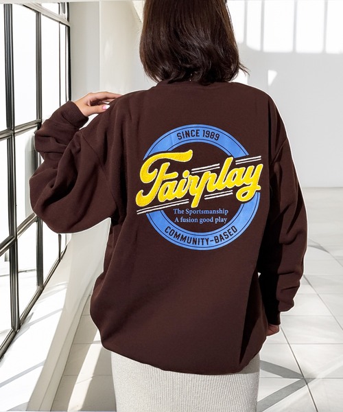 トレーナー スウェット 袖も映える レトロ スウェット トレーナー 韓国 ファッション レディース メンズ | Candlestick | 26