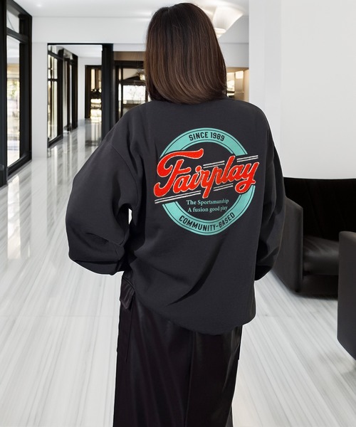 トレーナー スウェット 袖も映える レトロ スウェット トレーナー 韓国 ファッション レディース メンズ | Candlestick | 21