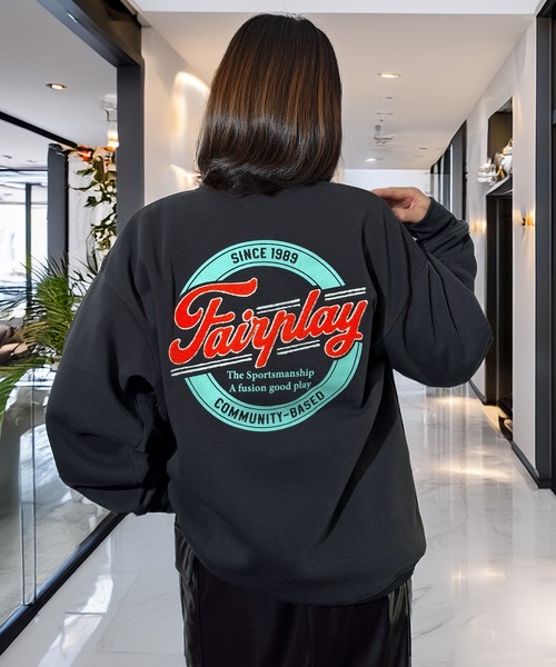 トレーナー スウェット 袖も映える レトロ スウェット トレーナー 韓国 ファッション レディース メンズ | Candlestick | 23