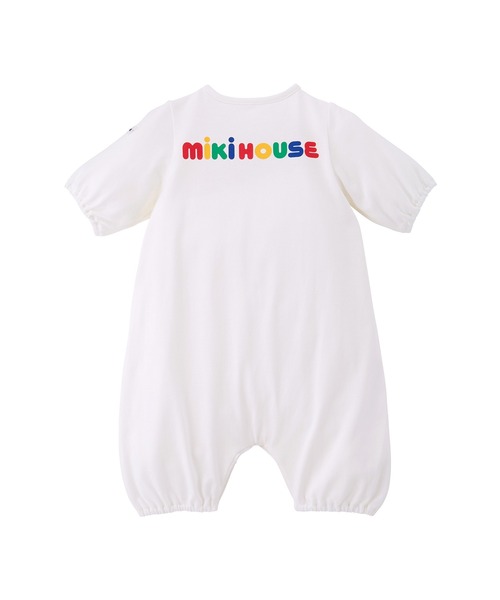 新品　未使用　ミキハウス　バックロゴ　ロンパース　80 タグ付き MIKI HOUSE（ミキハウス） ベビー服 ロンパース バックロゴ柄