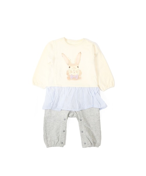 丸*様 うさぎポケット付きロンパース 丸*様 うさぎポケット付きロンパース