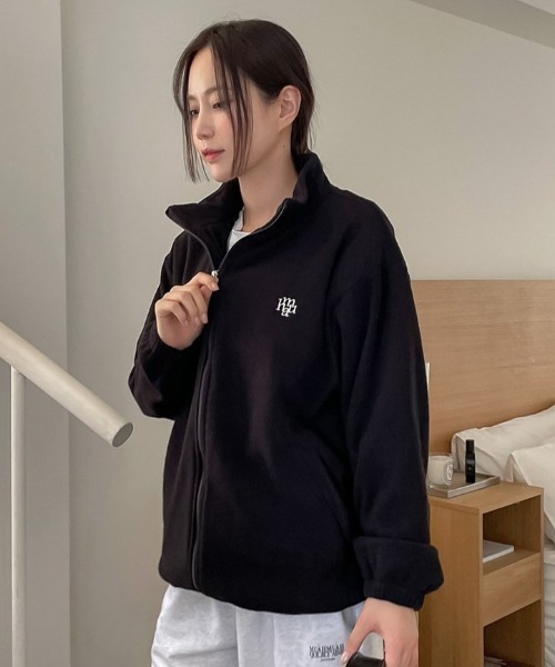 tシャツ A'GEM/9 × .kom「muahmuah/ムーアムーア」STITCH LOGO FLEECE ZIPUP JACKET/ステッチロゴフ tシャツ A'GEM/9 × .kom「muahmuah/ムーアムーア」STITCH LOGO