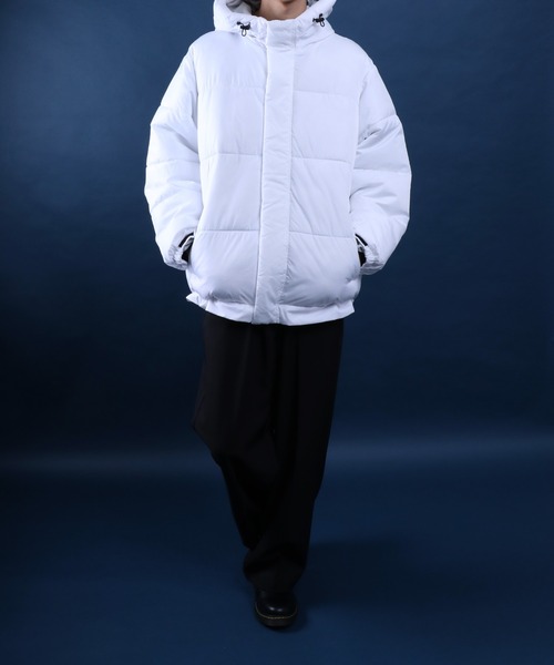 アンパスィ　中綿　ダウンジャケット　ホワイト　L メンズ ANPAS（アンパス） ダウンジャケット ダウン 2WAY Detachable-hem Eco