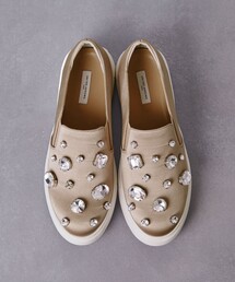 UNITED ARROWS スリッポン サテン ビジュースリッポン