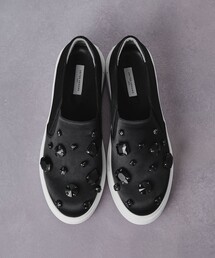 ユナイテッドアローズ 【37】ビジュー エスパドリーユ スリッポン UNITED ARROWS スリッポン サテン ビジュースリッポン