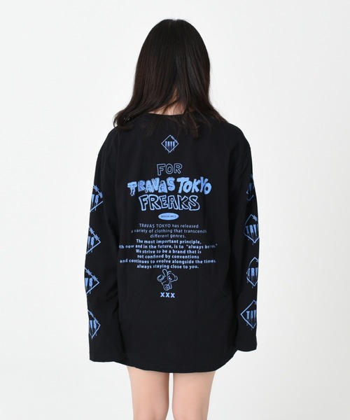 TRAVAS TOKYO ロンT くま ブラック TRAVAS TOKYO - TRAVAS TOKYO 熊 クマ ロンT カットソー Tシャツ