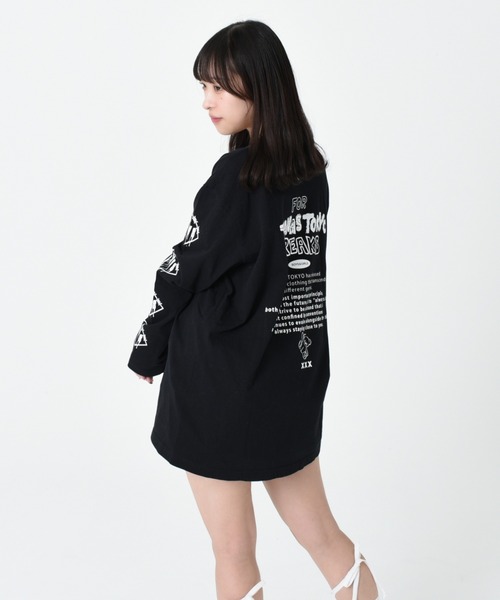 TRAVAS TOKYO/トラバス トーキョー』くまプリントL/S Tee/ロング