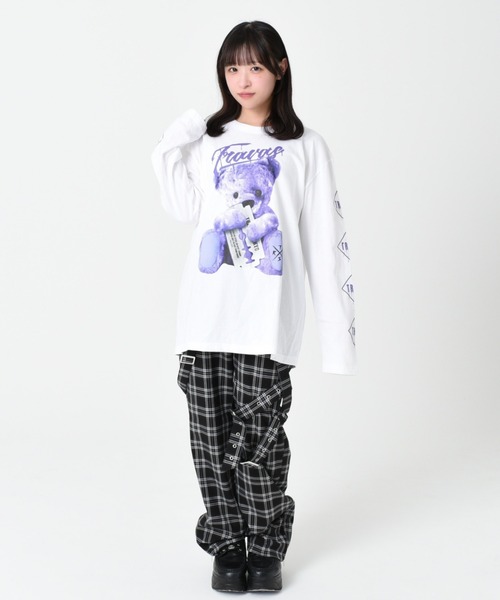 『TRAVAS TOKYO/トラバス トーキョー』くまプリントレイヤードボーダー Amazon.co.jp: TRAVAS TOKYOトラバス トーキョー くまプリント