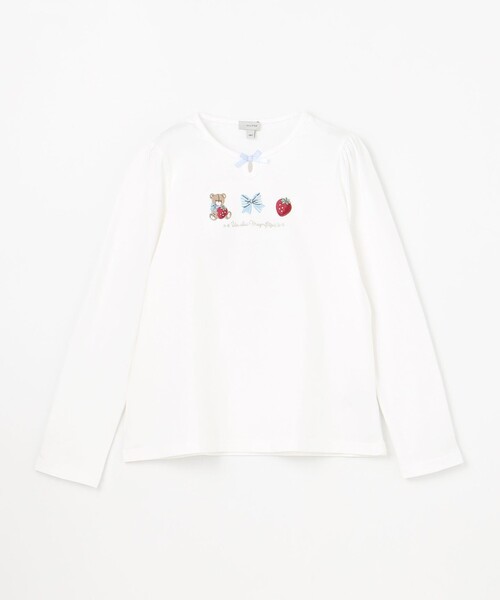 ANY（エニィ） tシャツ テディベリー刺繍 長袖Tシャツ キッズ 子供服