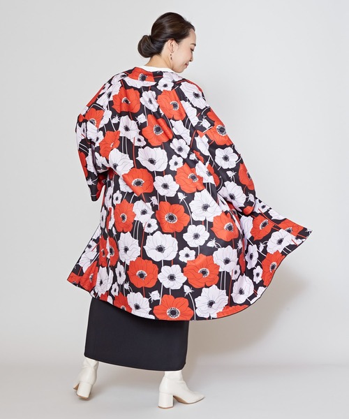 カーディガン 「カヤ」春華モダンならいリバーシブル長羽織 レディース カヤ カーディガン 「カヤ」春華モダンならいリバーシブル長羽織