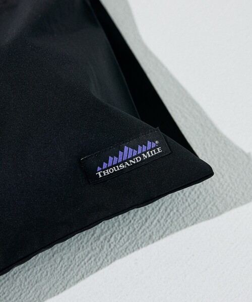 サウザンドマイル ブラック 5分袖 ロングワンピース ポケット付き FREAK'S STORE ワンピース THOUSAND MILE × STORE/サウザンド