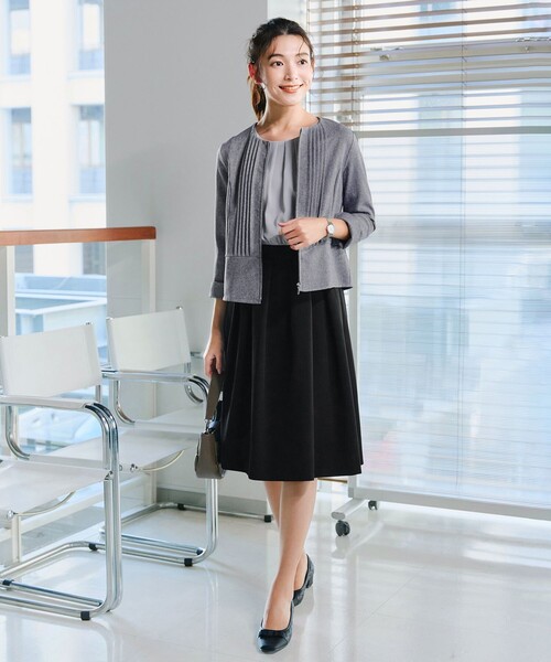 美品!anySISノーカラージャケットブラックLサイズ any SiS ジャケット ノーカラージャケット 「UVカット / 接触冷