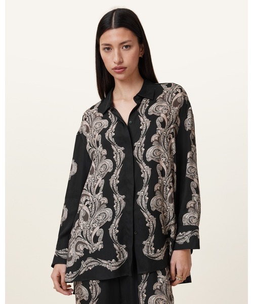 ブラウス シャツ BERNIE PRINTED RELAXED FIT SHIRT | BERNIE プリント リラックス フィット シャツ レディー