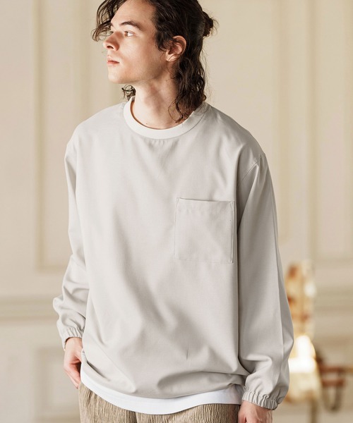 CAMBIO（カンビオ） tシャツ mlt5085- シックアンドシン布帛ロンT 