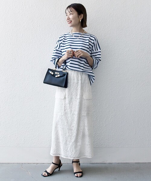 SHIPS for women / シップスウィメン Le minor:〈洗濯機可能〉ロングスリーブ ボーダー TEE 25SS SHIPS any tシャツ Le minor:「洗濯機可能」ロングスリーブ