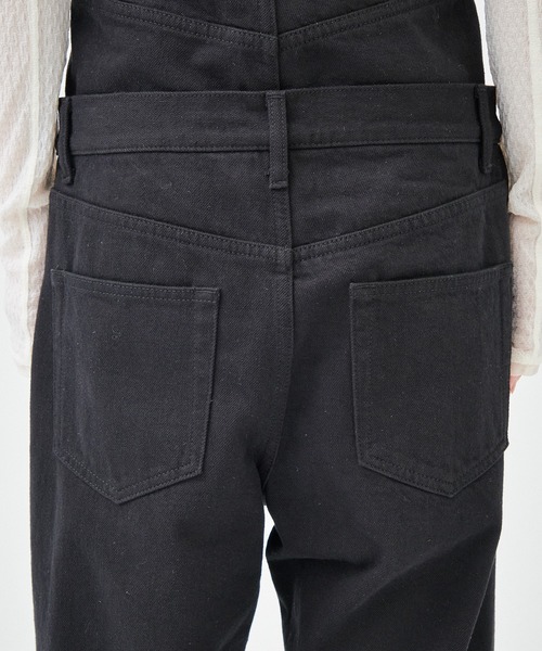 パンツ QUIITO REDENIM W WAIST PANTS BLACK QUITO/キイト】REDENIM W WAIST PT/ダブルウエストパンツ/デニム