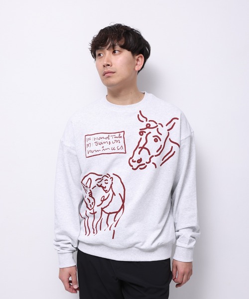 トレーナー スウェット HORSE” norahi クルースウェット レディース メンズ