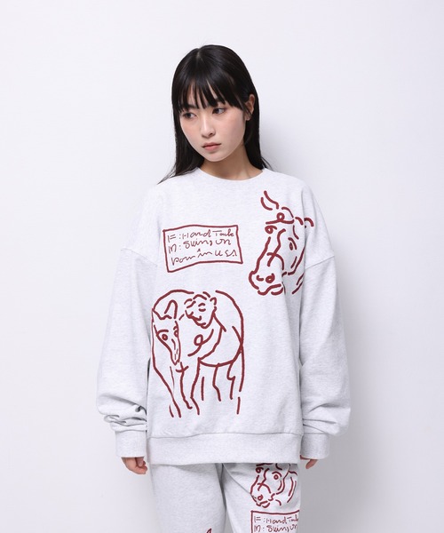 トレーナー スウェット HORSE” norahi クルースウェット レディース メンズ トレーナー スウェット HORSE” norahi クルースウェット