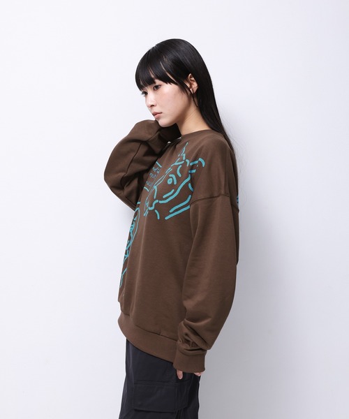 トレーナー スウェット HORSE” norahi クルースウェット レディース メンズ トレーナー スウェット HORSE” norahi クルースウェット