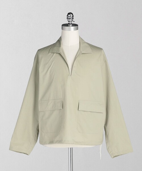 ブラウス シャツ 「LOEFF」コットン ツイル スキッパー シャツ UNISEX レディース メンズ
