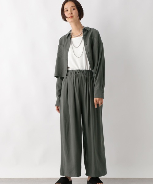 レプシィム【S】タックワイドパンツ センタープレス ワイドストレートパンツ レプシィム【S】タックワイドパンツ センタープレス ワイド