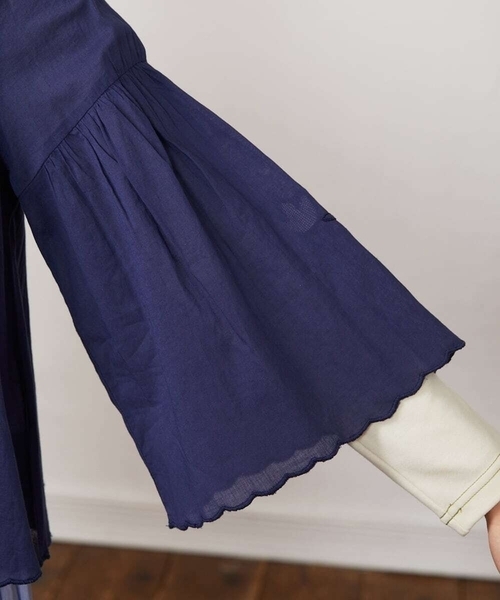 Jocomomola（ホコモモラ） ブラウス シャツ フラワーメッシュ