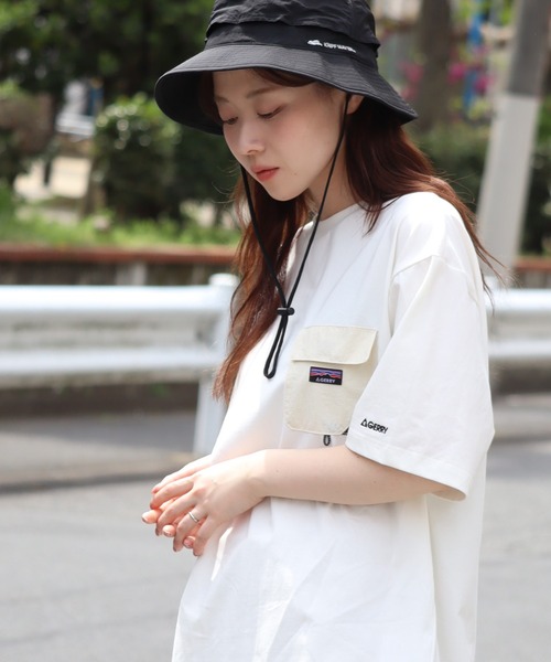 45R 天竺オーシャンTシャツ ホワイト　半袖 ポケット付き　サイズ３ GERRY（ジェリー） tシャツ 「GERRY/ジェリー」冷感天竺 ナイロン