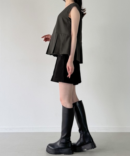 ▽プリーツストライプトップス▽ プリーツストライプトップス【SALE】 – SELECT MOCA