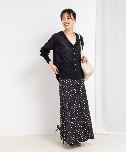 ノーリーズソフィ　ウォッシャブルヴィンテージダブルサテンナロースカート NOLLEY'S Sophi（ノーリーズソフィ）の「ウォッシャブル
