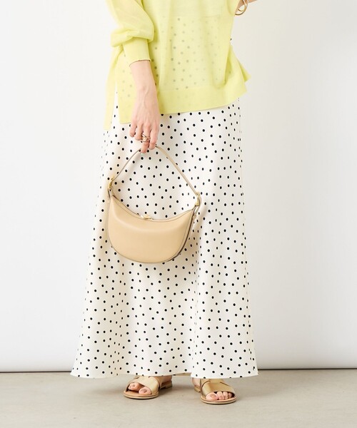 NOLLEY'S Sophi スカート ウォッシャブルドットサテンナロー