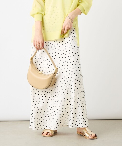 NOLLEY'S Sophi スカート ウォッシャブルドットサテンナロー