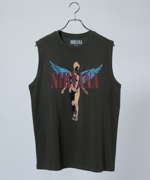 タンクトップ 「22」ヴィンテージライク ロックプリント ノースリーブ NIRVANA/The Rolling Stones/Red Hot Chil | JOHN'S CLOSET | 01
