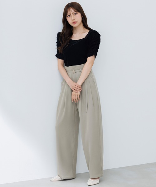 tシャツ puff sleeve square tops（パフスリーブスクエア