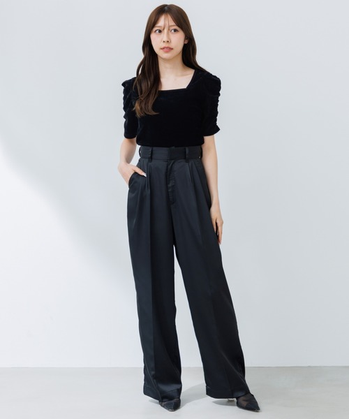 tシャツ puff sleeve square tops（パフスリーブスクエア