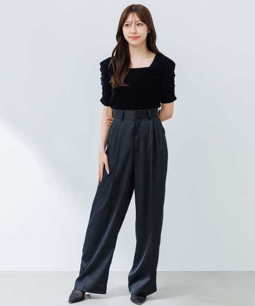 tシャツ puff sleeve square tops（パフスリーブスクエア